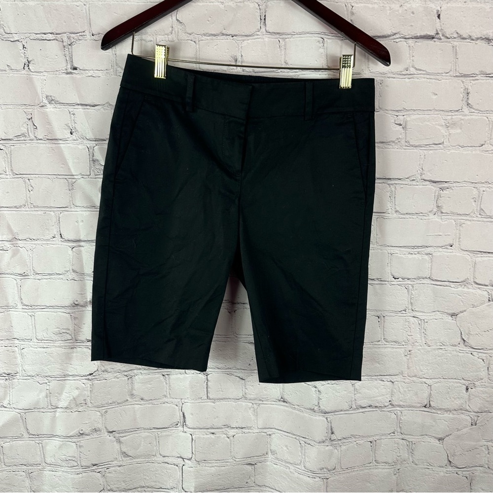 Ann Taylor Black Tailored Bermuda devin boardwalk Shorts sz 2 cotton blend